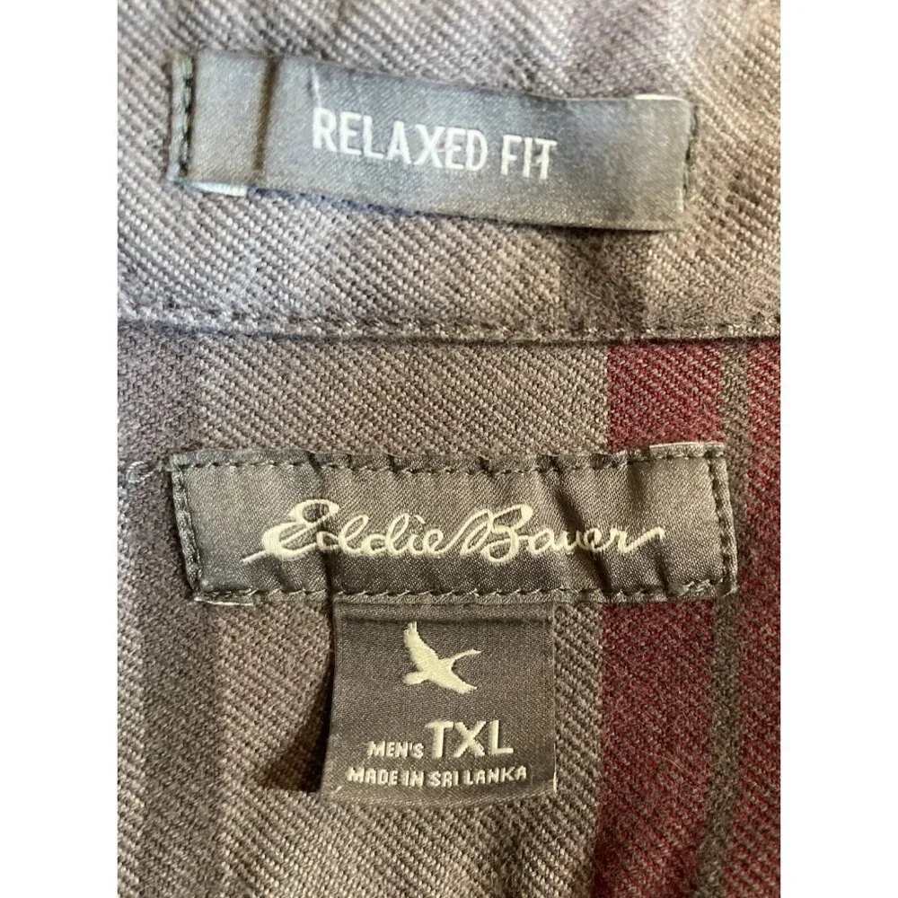 Eddie Bauer Mens Size TXL Multicolor Striped Button Up Long Sleeve Relaxed Shirt - Picture 8 of 11